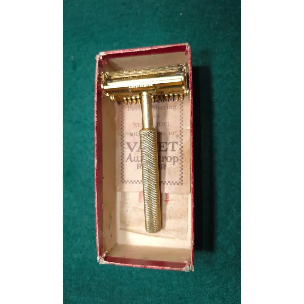 Vintage 1928-1935 GOLD VALET AUTOSTROP VC2 Single Edge Safety Razor